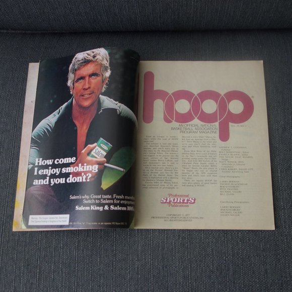 Hoop Official NBA Program Magazine Portland vs Boston Program 1977 Program - Picture 5 of 13